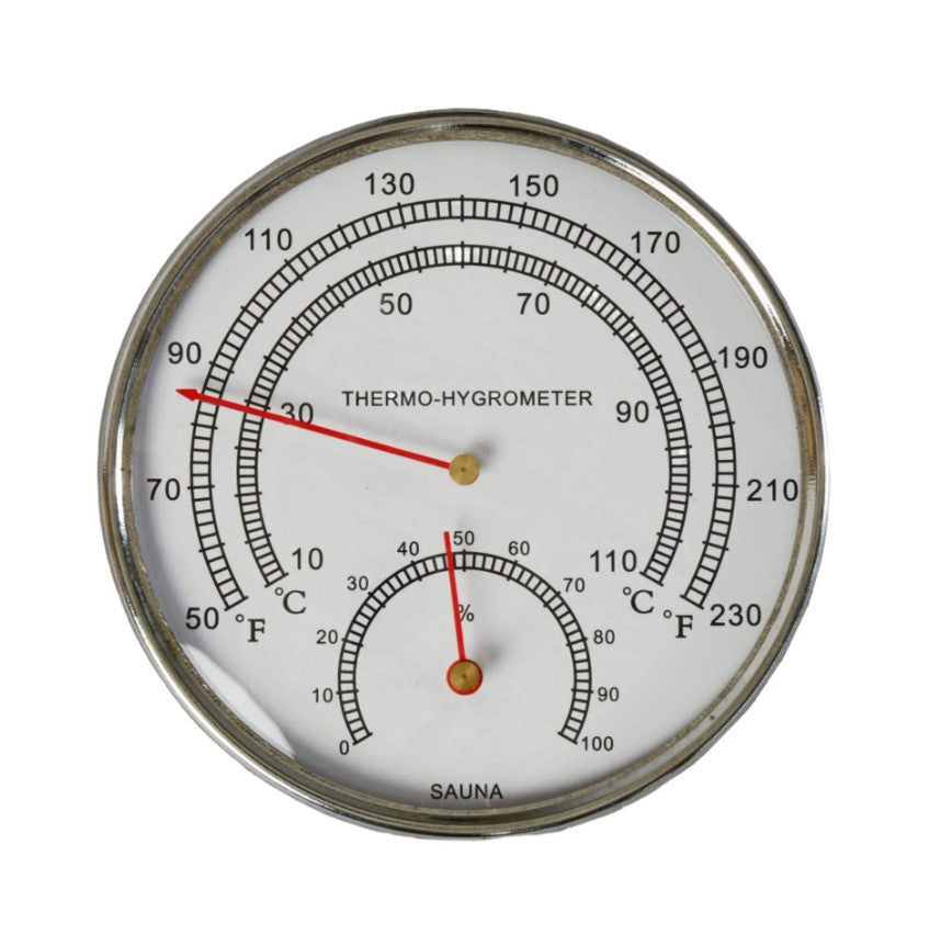 Sauna Thermometer - 4" Chrome